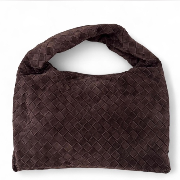 Suede Hobo Handbag - Picture 1 of 4